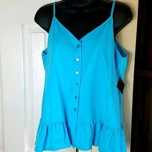 JW Style, Teal top, adjustable straps, Sz M